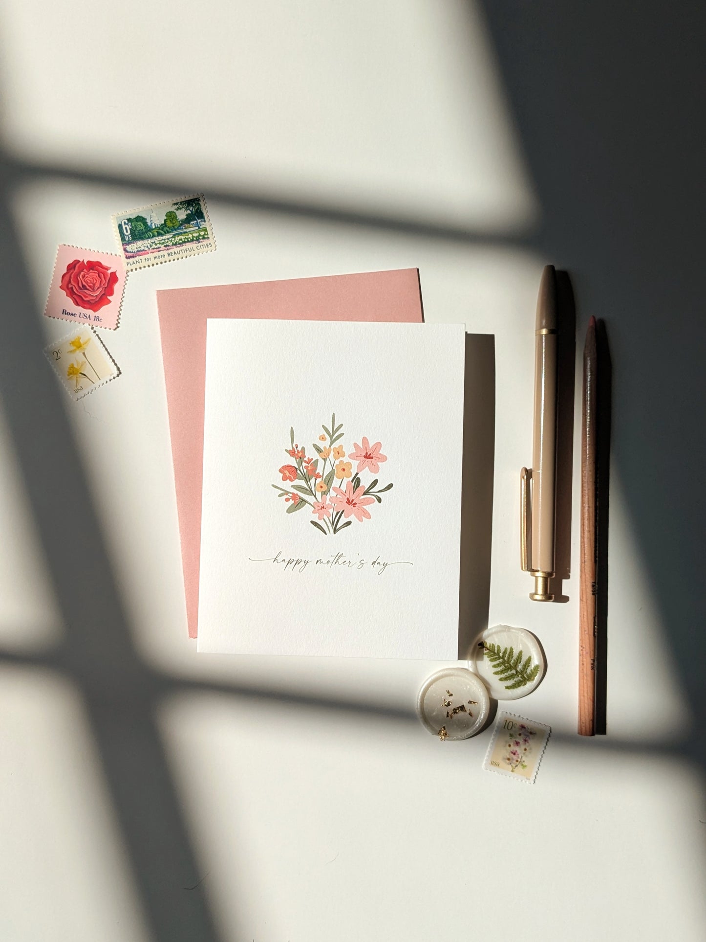 Mother's Day Card | Bouquet Happy Mother's Day Single Greeting Card