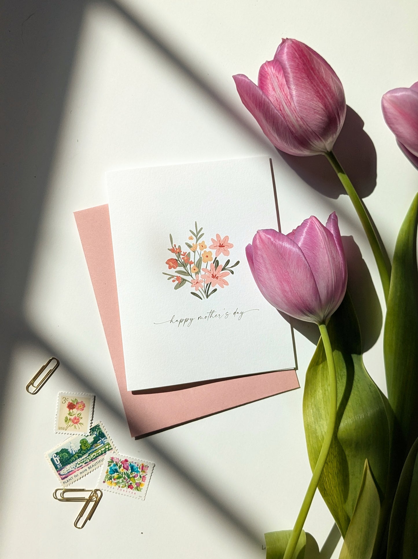 Mother's Day Card | Bouquet Happy Mother's Day Single Greeting Card