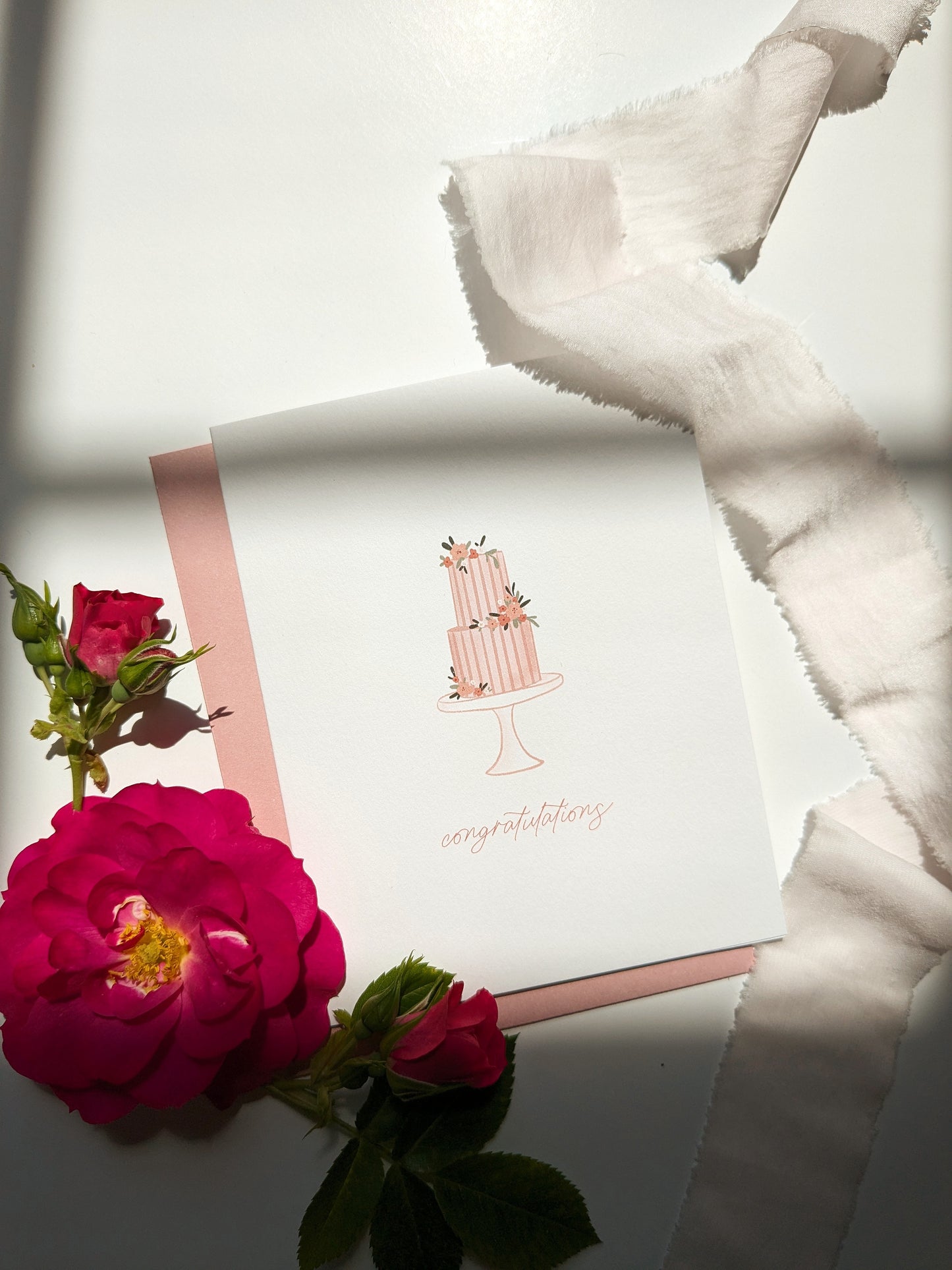 Cake Congratulations Card | Single Wedding Greeting Card