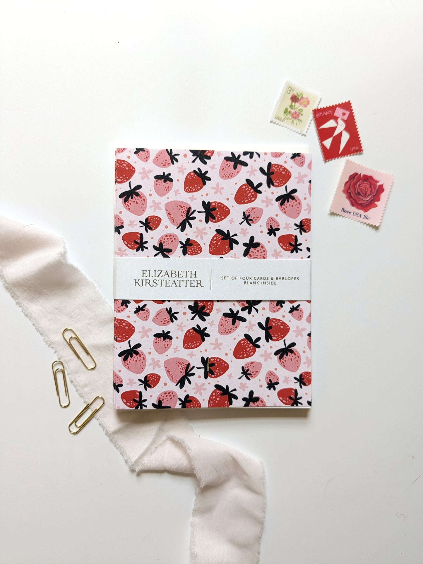 Strawberries | Set of Four Notecards