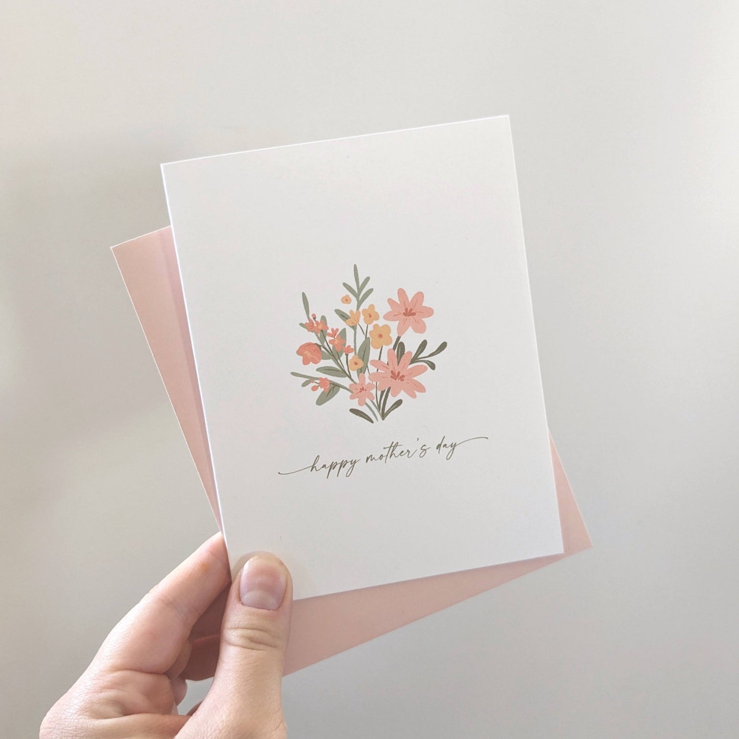 Mother's Day Card | Bouquet Happy Mother's Day Single Greeting Card