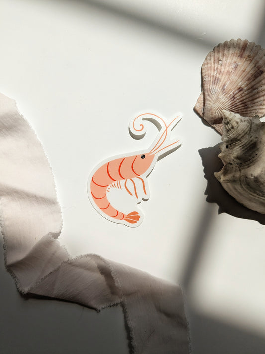 Shrimp Vinyl Sticker