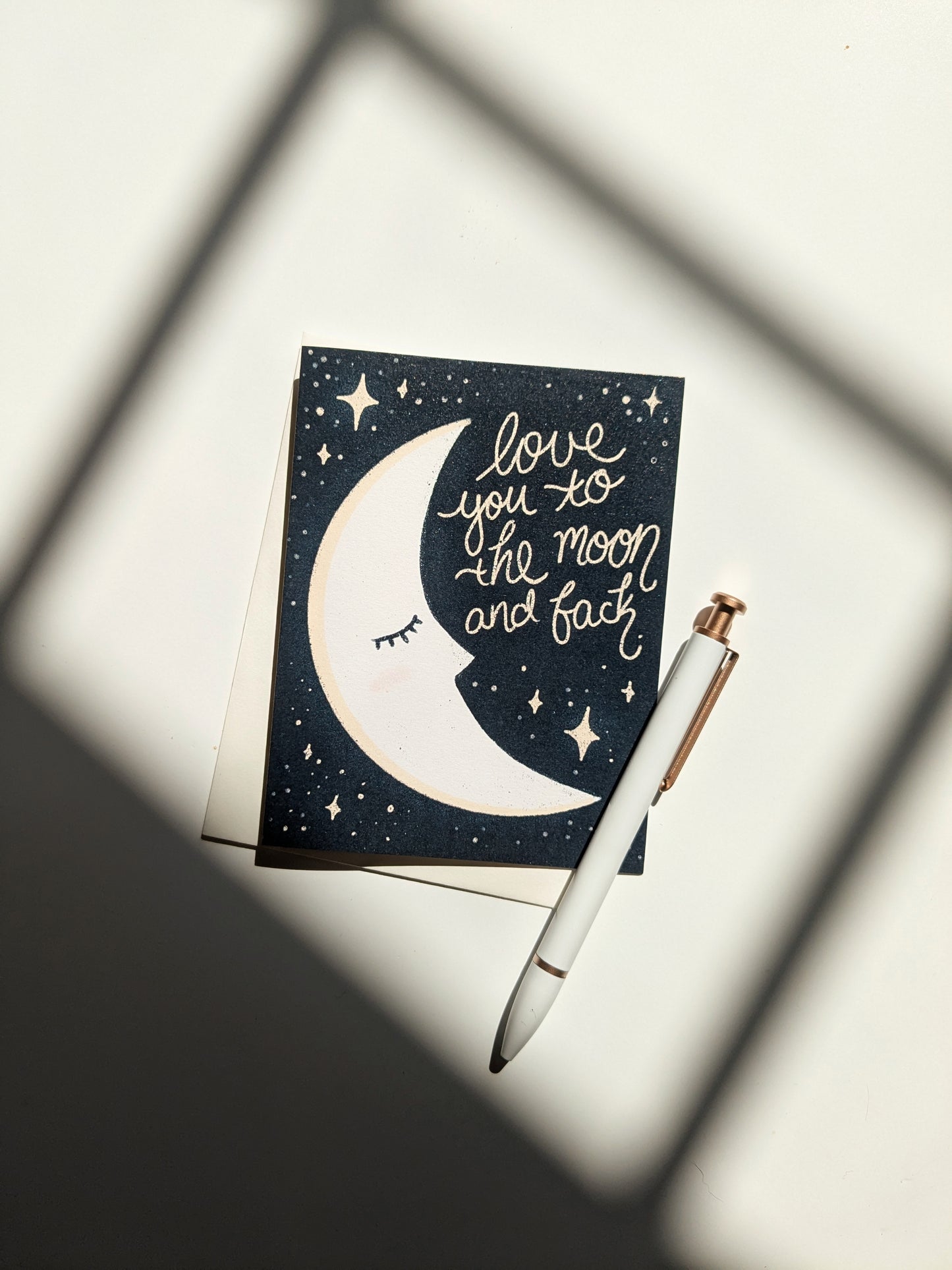 Love You To The Moon and Back | Single Greeting Card