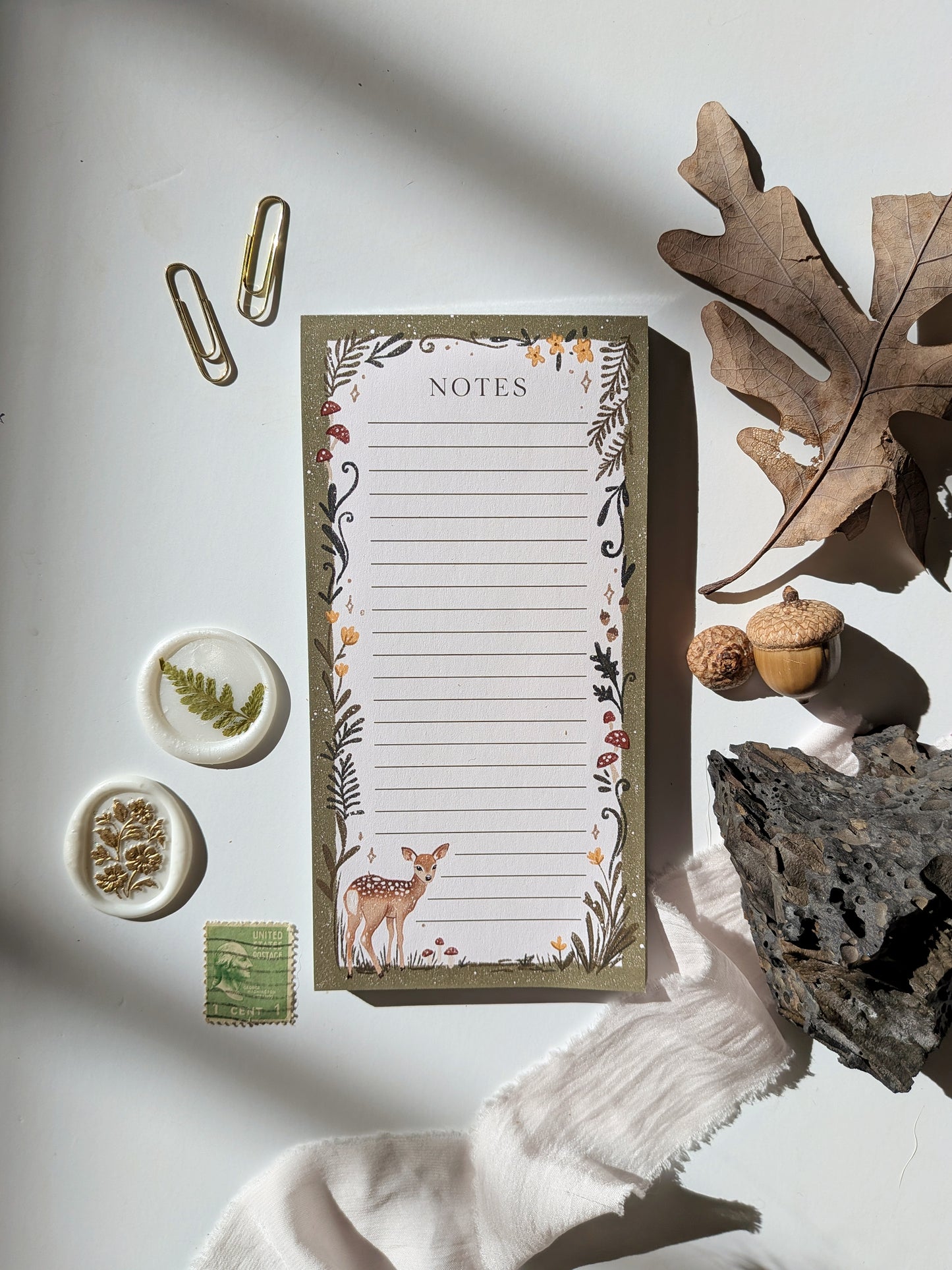 Deer "Notes" notepad