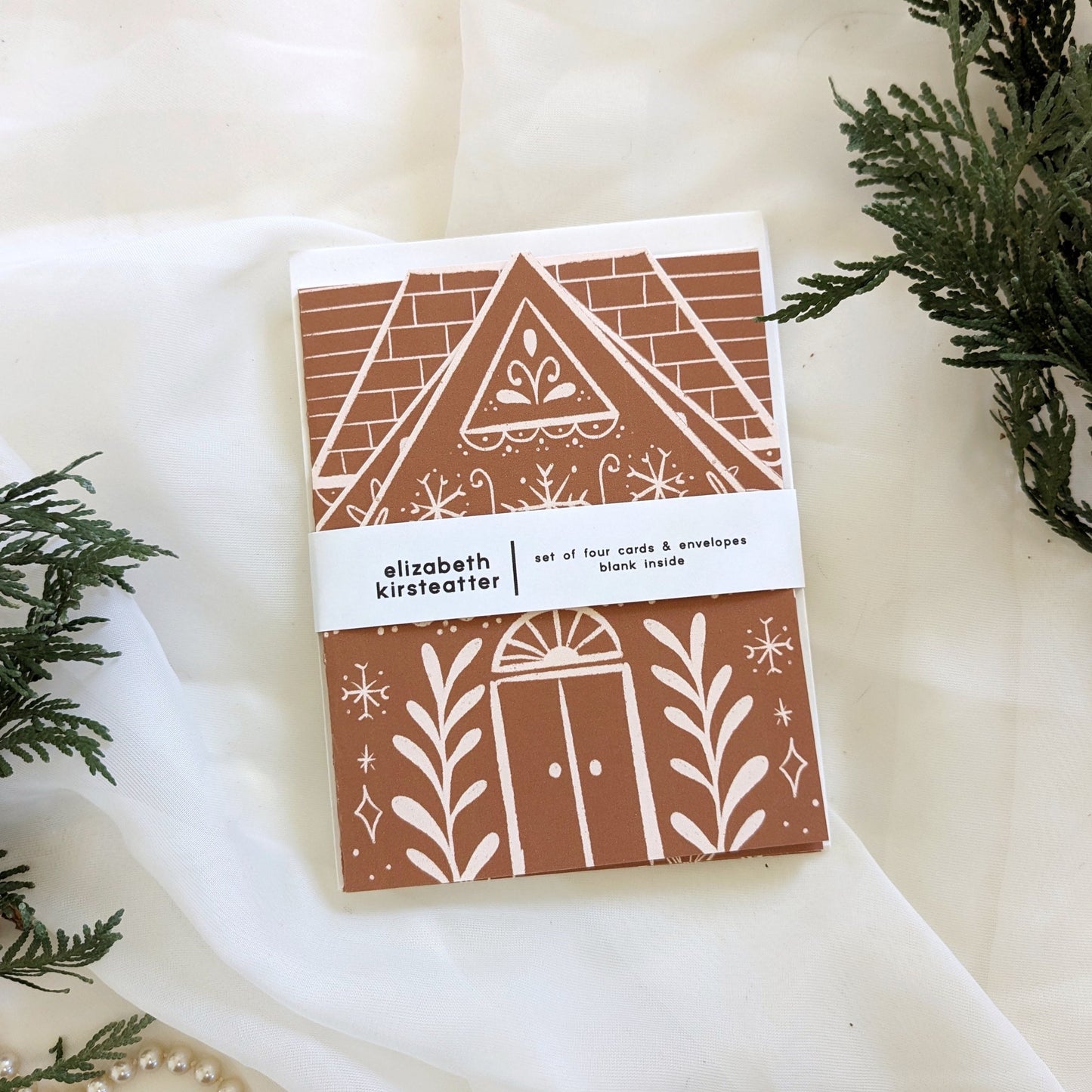 Gingerbread Houses | Set of Four Greeting Cards