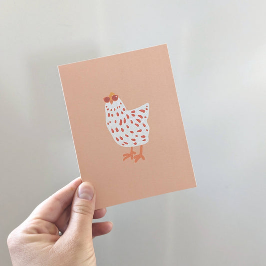 Chicken in Sunglasses | Single Greeting Card