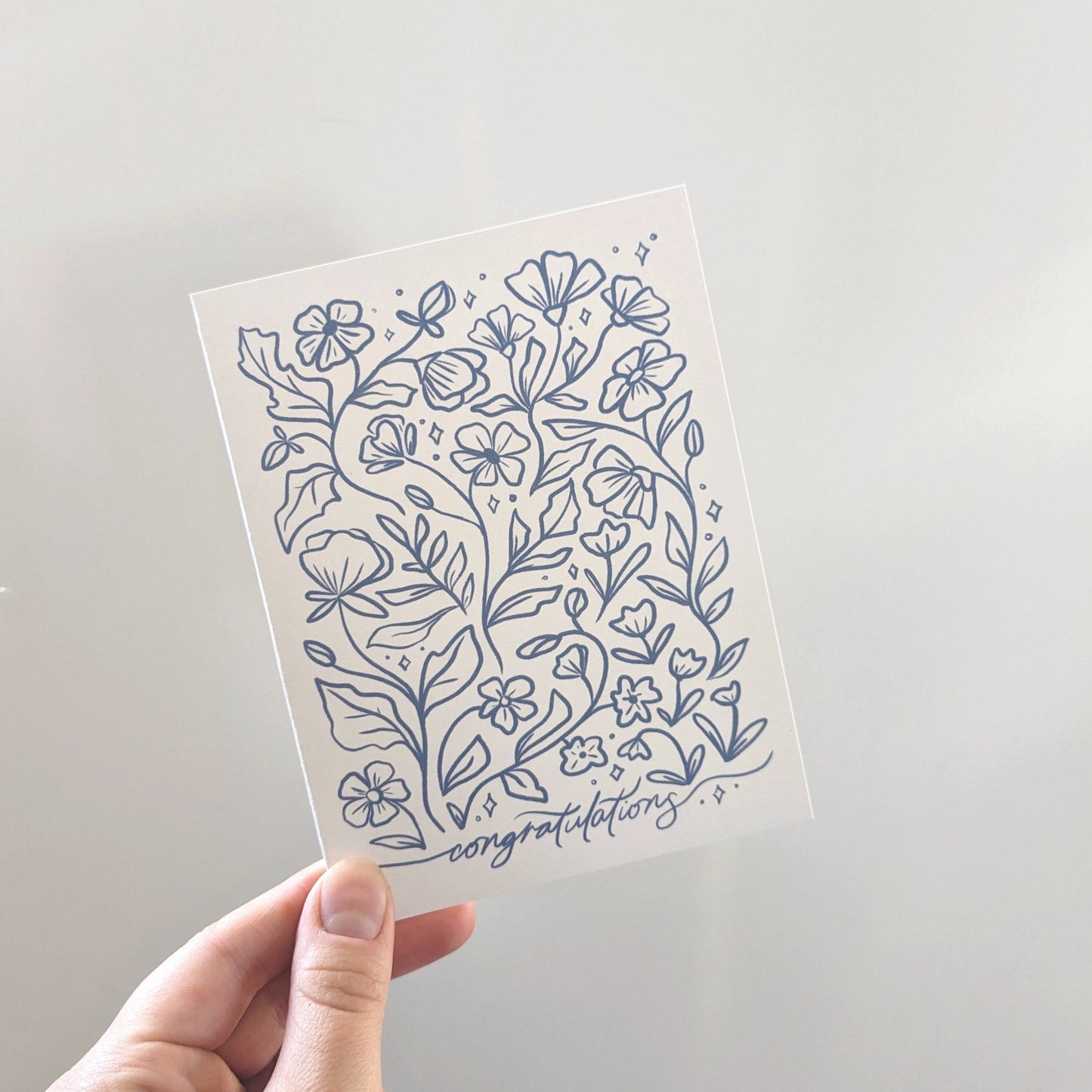 Floral Congratulations Card | Single Greeting Card