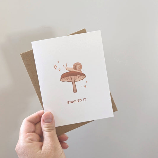 Snailed It | Single Greeting Card