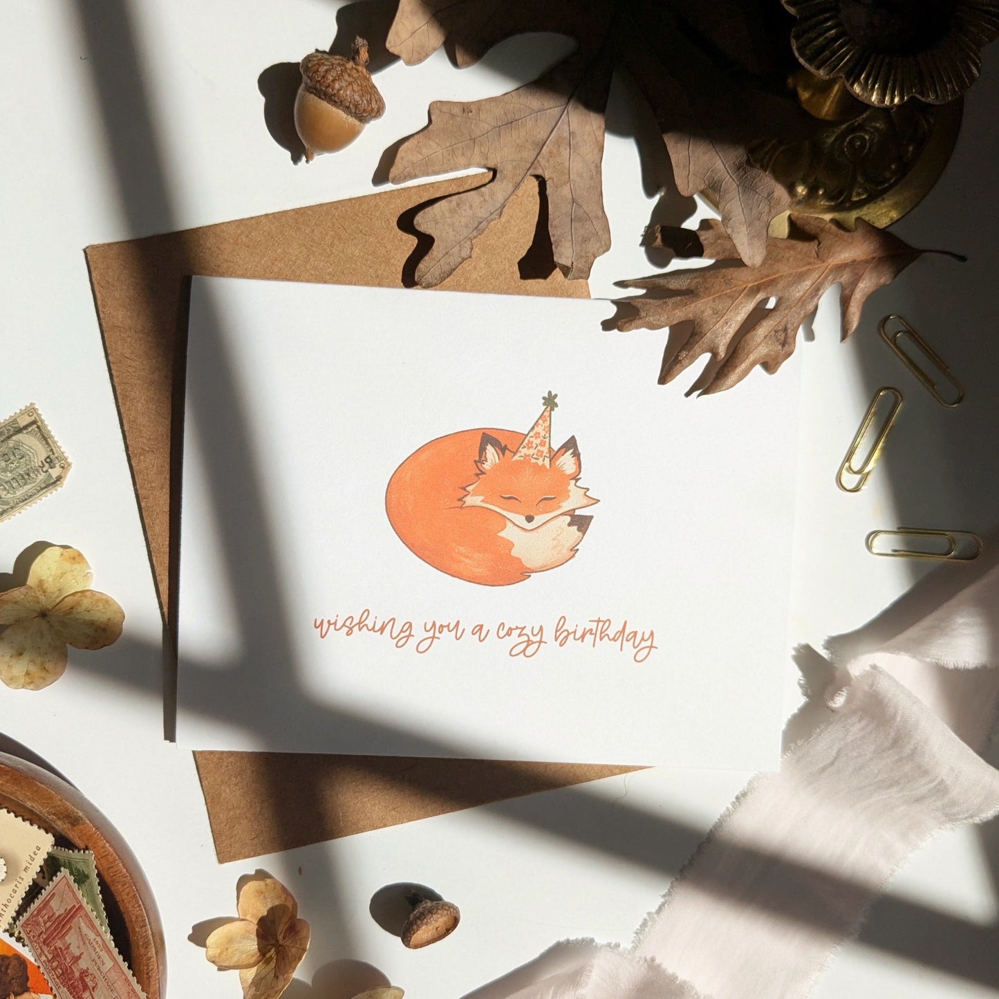 Cozy Birthday | Fox Birthday Card