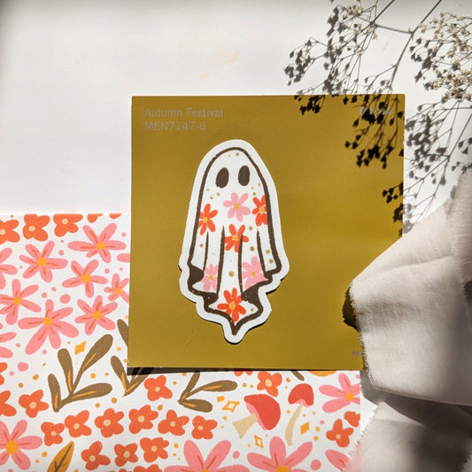 Floral Ghost Sticker