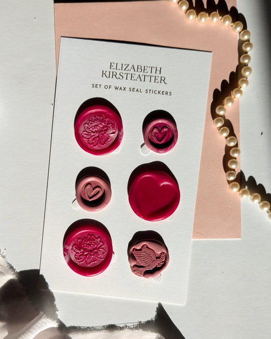 Pink Self Adhesive Wax Seal Set